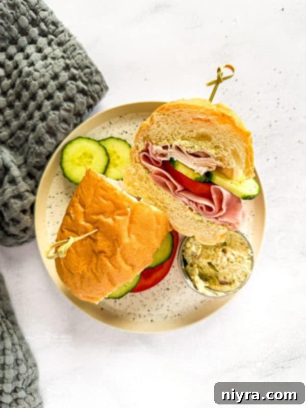 Loaded Bacon Veggie Sandwich Spread 12 Hoagie sandwich filled with Bacon Veggie Sandwich Spread and fresh vegetables