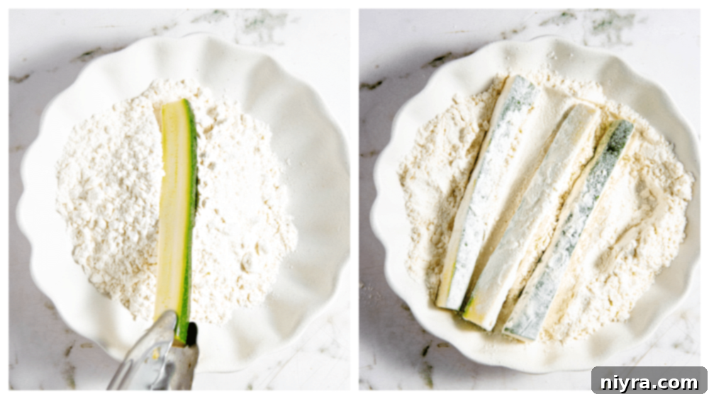 Crispy Air Fryer Zucchini 9 Whisked eggs in a shallow bowl