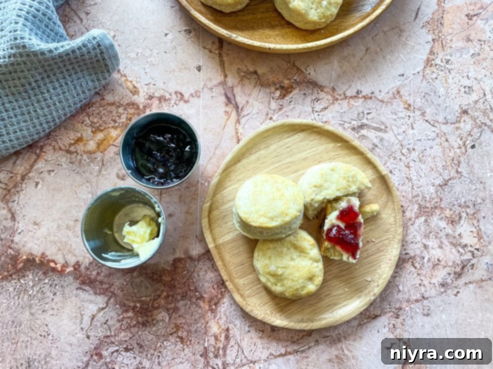 Fluffy Buttermilk Biscuits 3 Close-up of fluffy buttermilk biscuits stacked on a plate