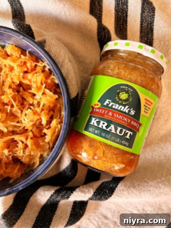 Frank's Sweet & Smoky BBQ Kraut jar