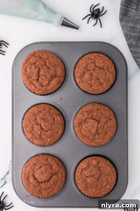 Cupcake batter in liners