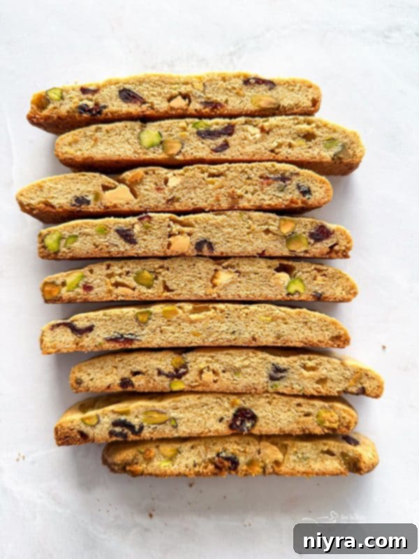Festive Biscotti 14 Another beautiful shot of Holiday Biscotti.