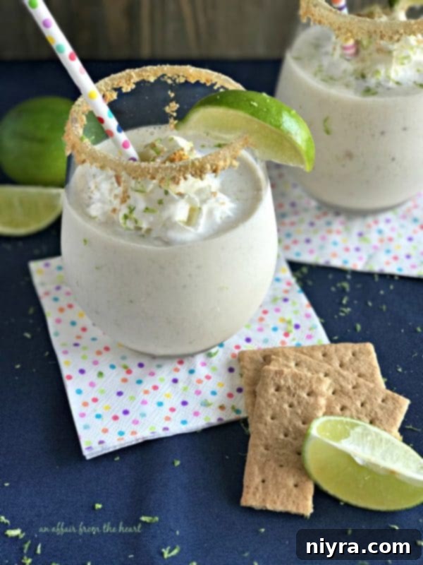 Close up of Key Lime Pie Smoothie