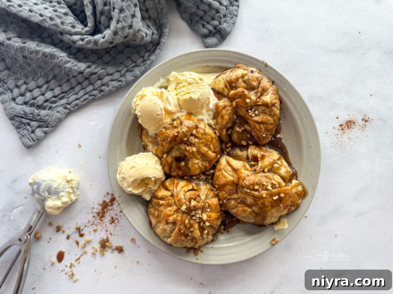 Spiced Rum Caramel Apple Dumplings 14 Apple dumplings freshly baked from the oven