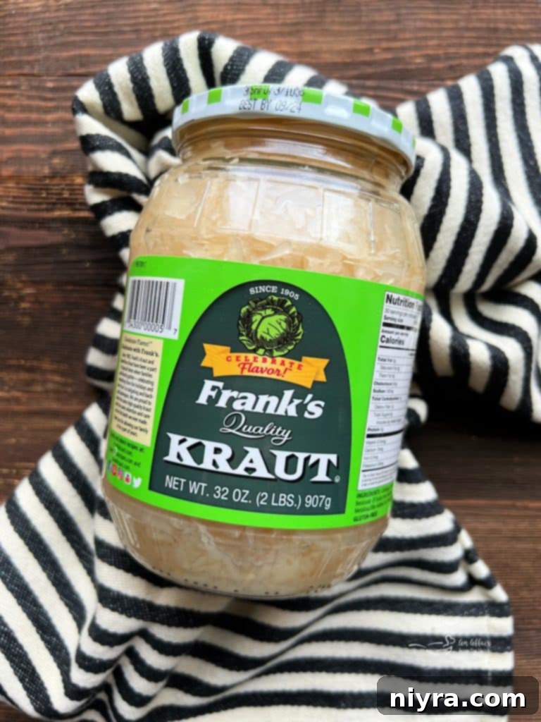A vibrant package of Frank's Kraut.