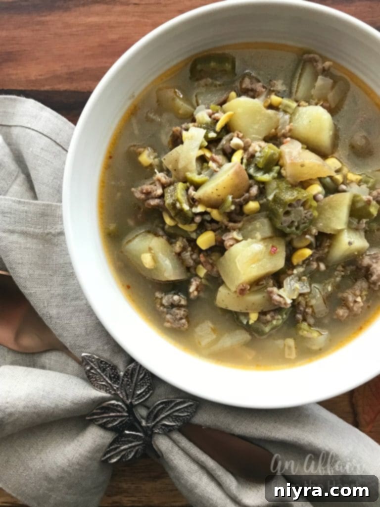 Rustic Harvest Stew served with buttermilk biscuits