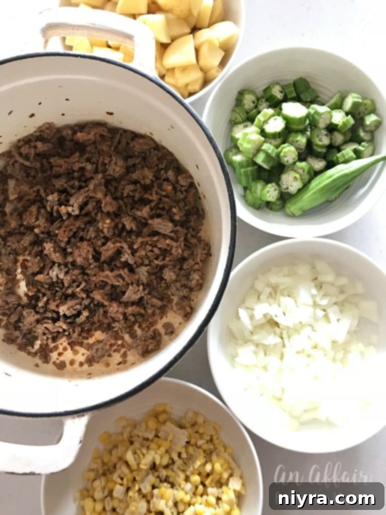 Rustic Harvest Stew ready to be served