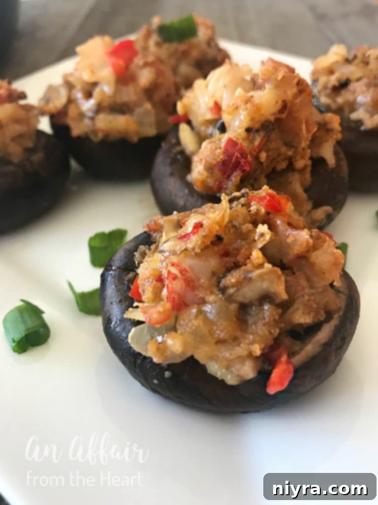 Ingredients for Surimi Seafood Stuffed Mushrooms displayed