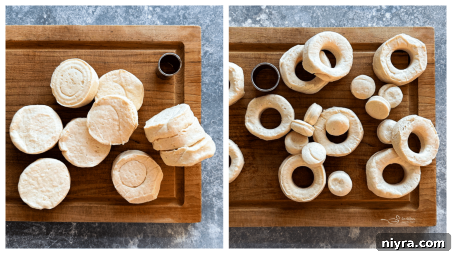 Easy Air Fryer Biscuit Donuts 8 Mixing cinnamon and sugar in a small bowl