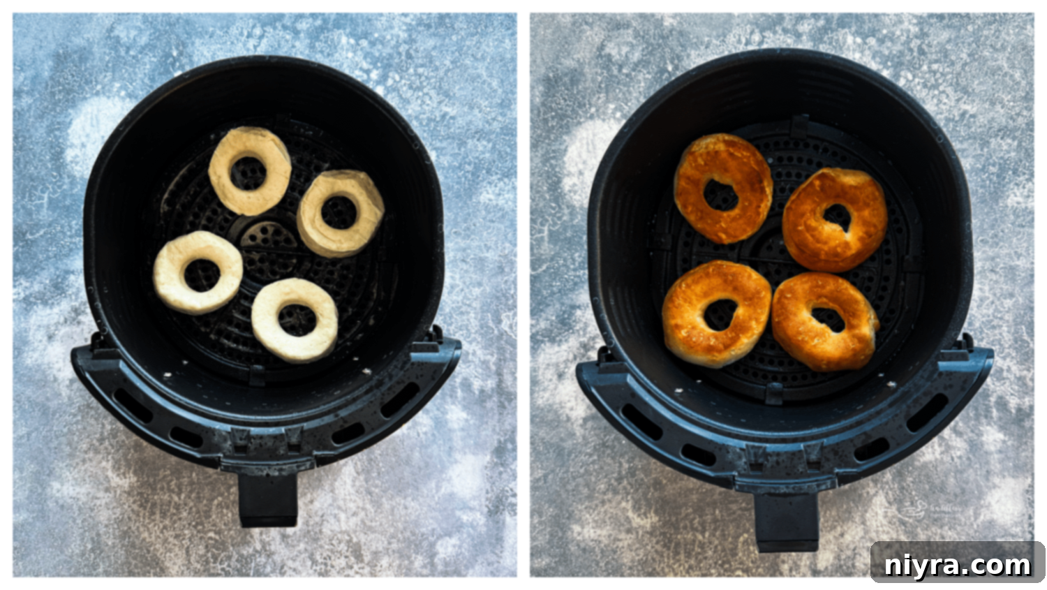 Easy Air Fryer Biscuit Donuts 9 Cutting donut holes from biscuits