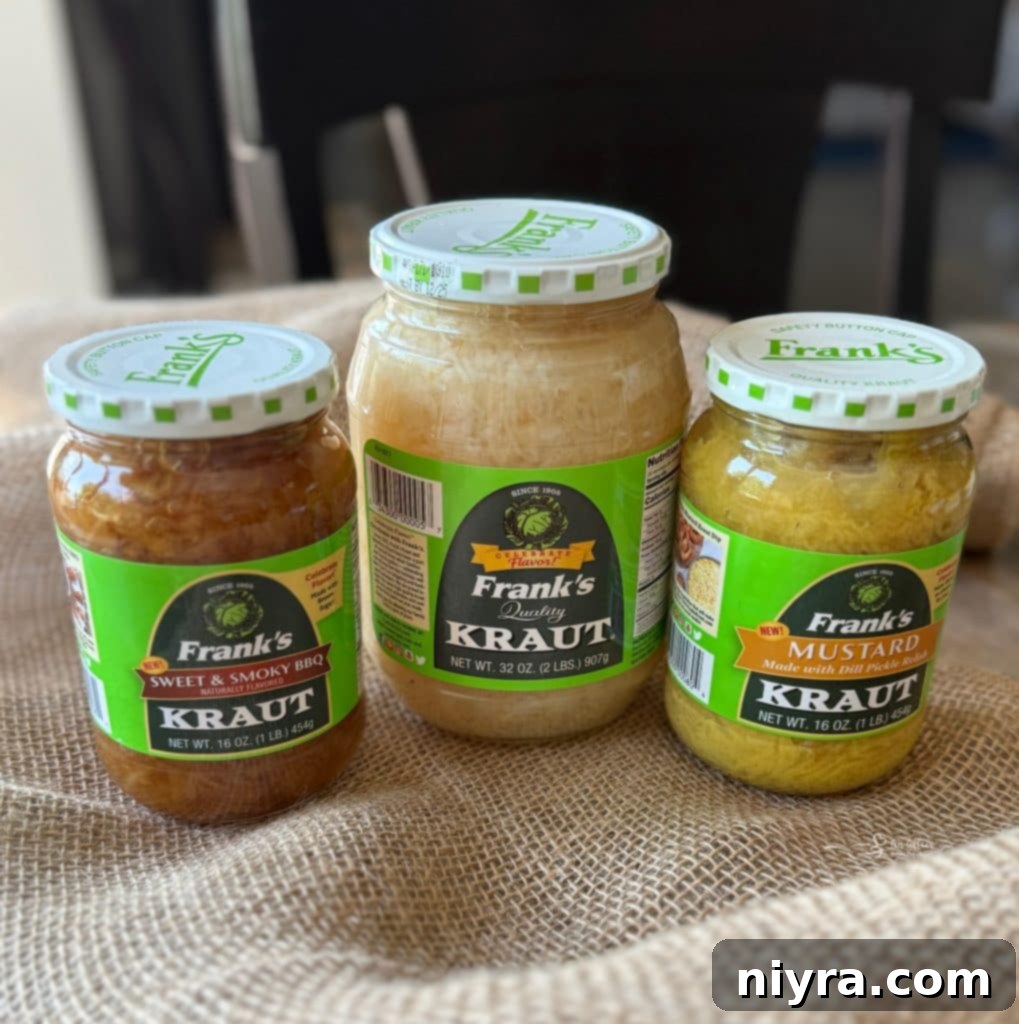 Assortment of Frank's Kraut products