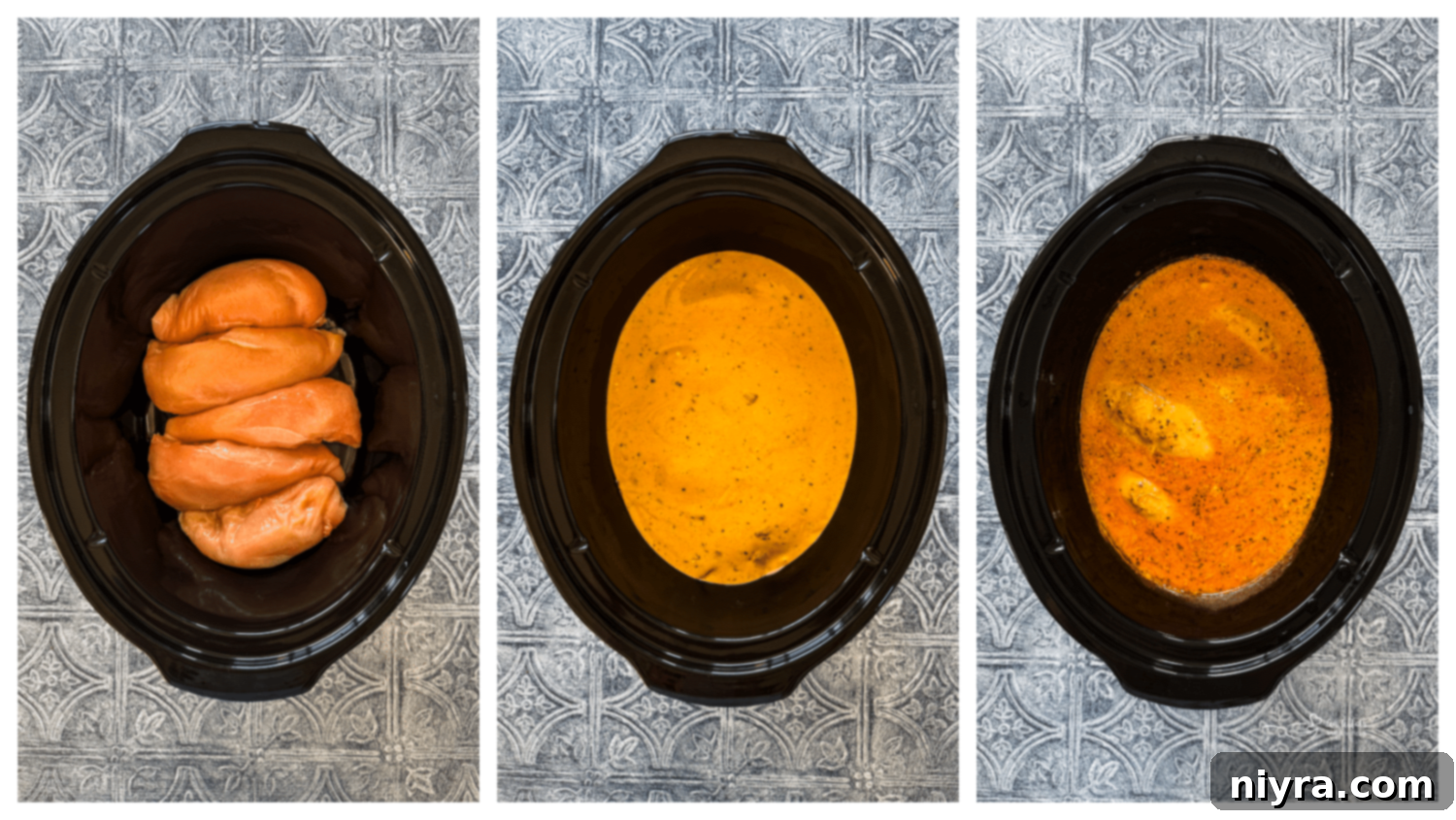 Mixing ingredients for the creamy sauce in a saucepan.