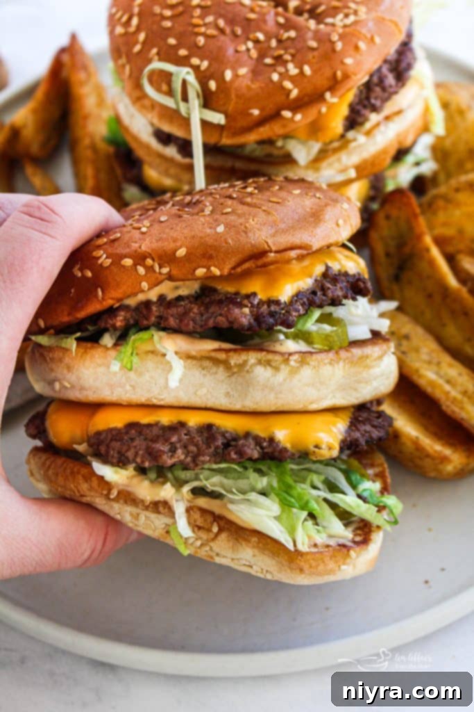 Homemade Big Mac in a bowl