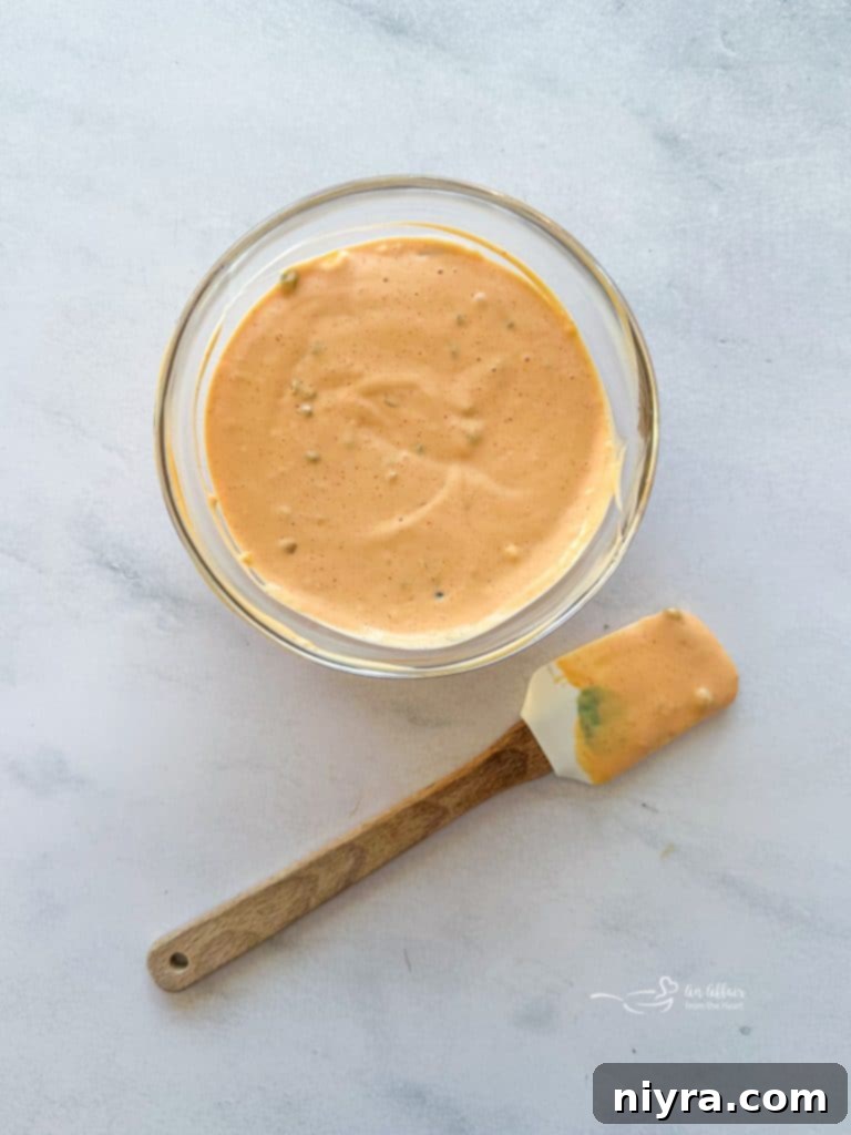 Close up of Big Mac sauce in a bowl