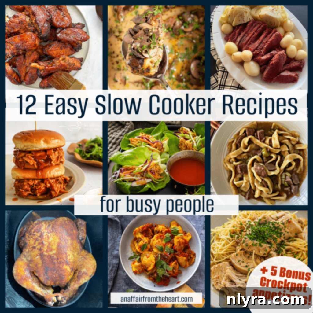 A comprehensive guide to popular slow cooker recipes, featuring a variety of dishes.