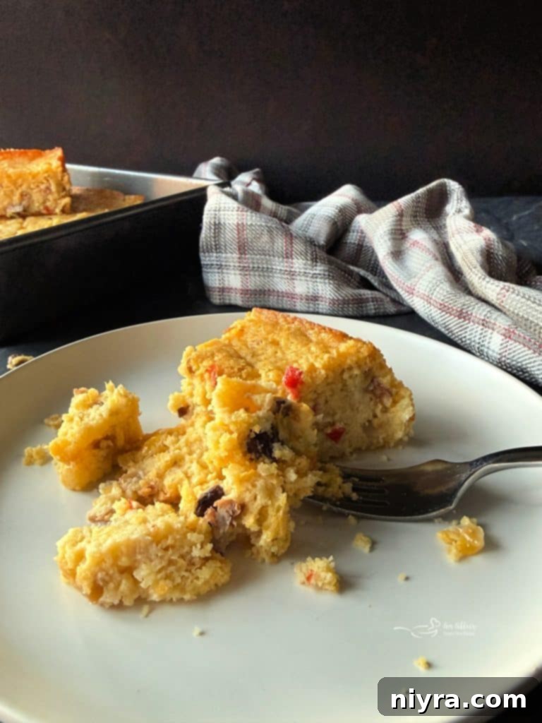 Creamy and delicious Cowboy Corn Casserole, golden brown on top.