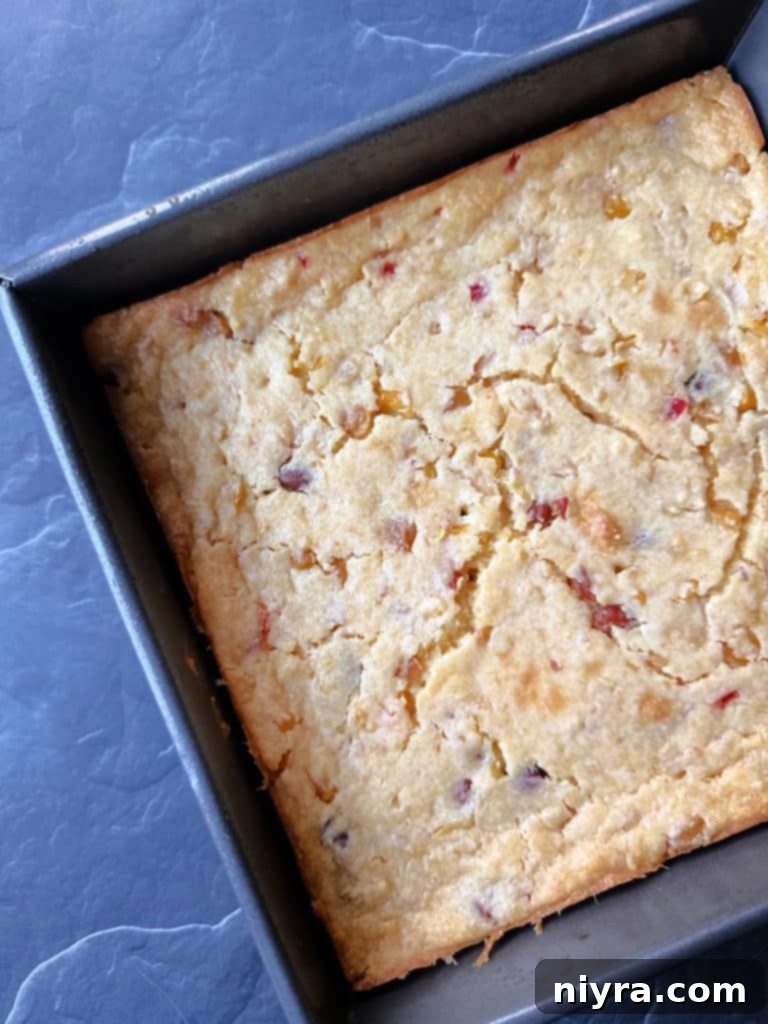 Golden brown Cowboy Corn Casserole fresh out of the oven.