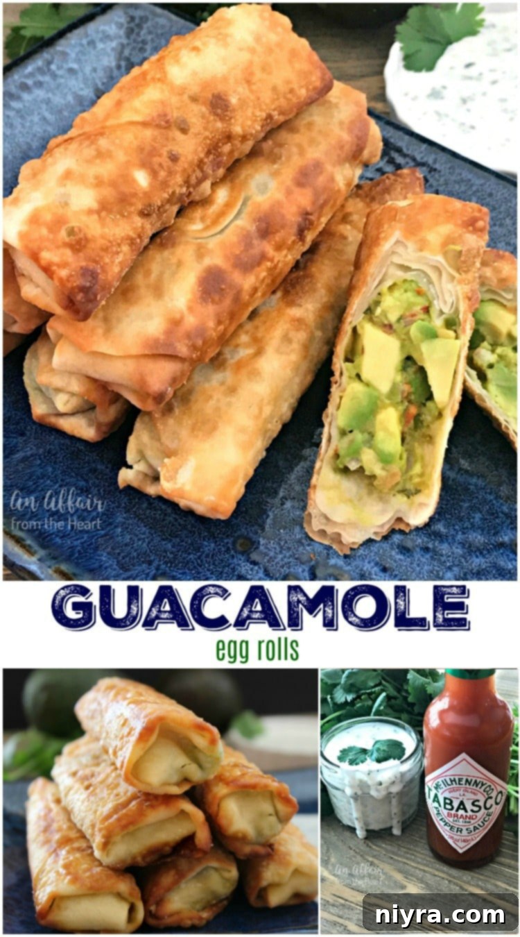 Guacamole Egg Rolls - An Affair from the Heart