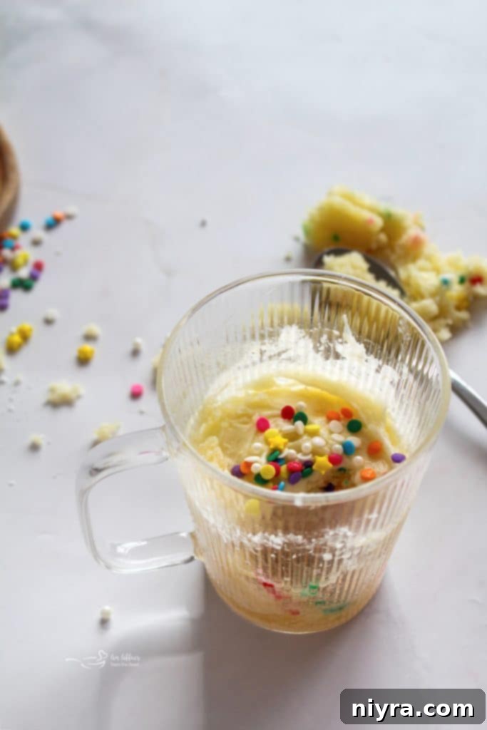 Pin Sugar Cookie in a Mug Recipe