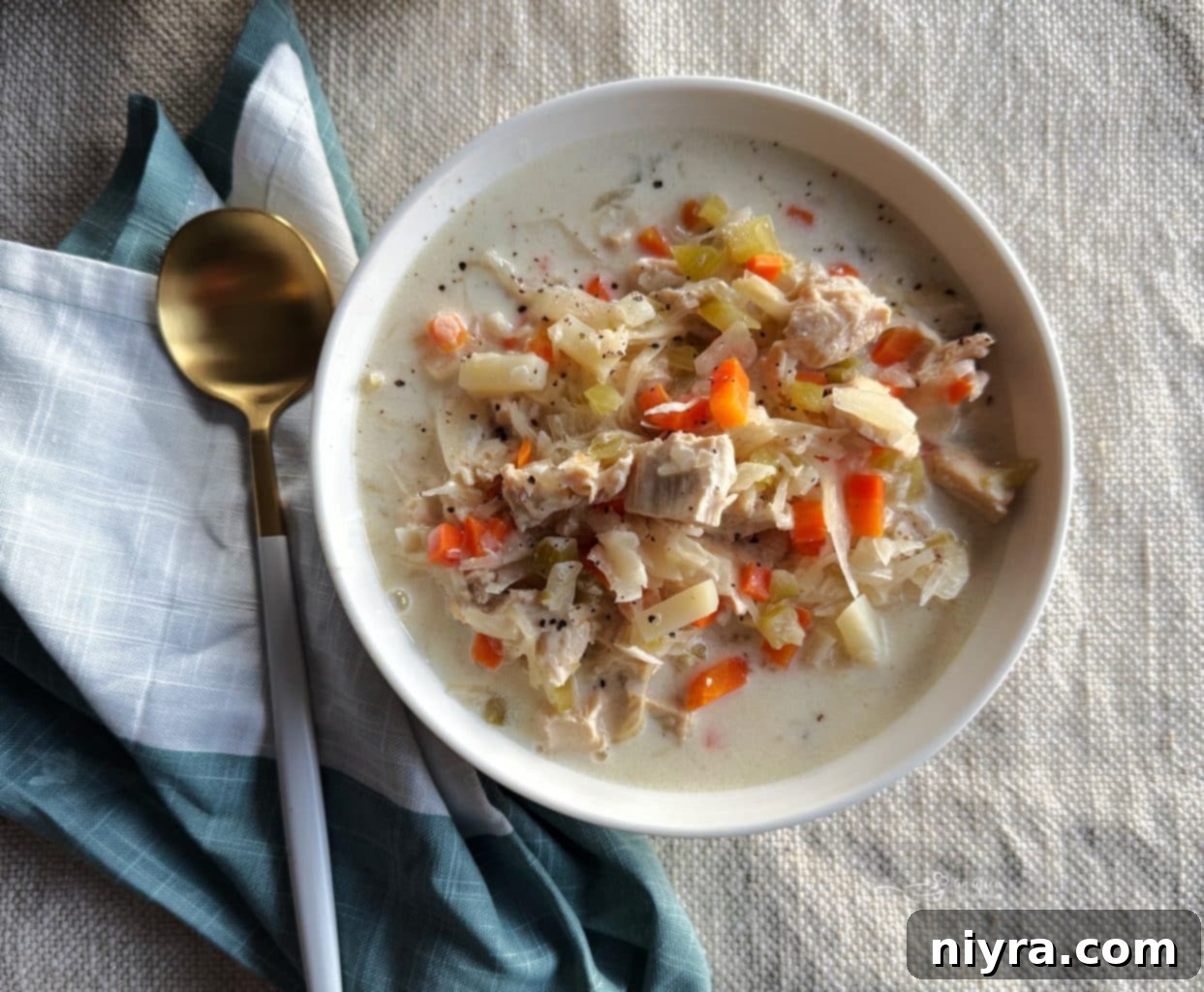Slow Cooker Chicken and Sauerkraut Comfort Soup 2 Slow Cooker Creamy Chicken and Sauerkraut Soup