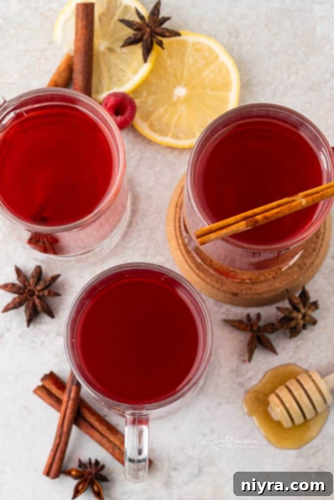 Raspberry Hot Toddy: A Soothing Cold Remedy 5 Close up of Raspberry Hot Toddy