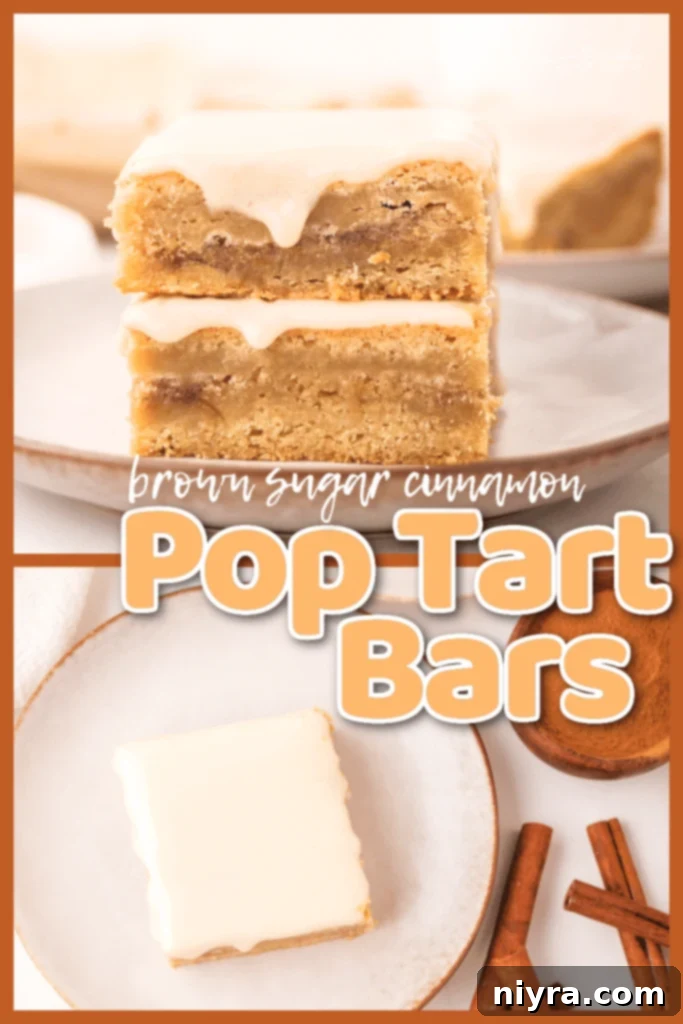 Brown Sugar Cinnamon Pop Tart Bars Display