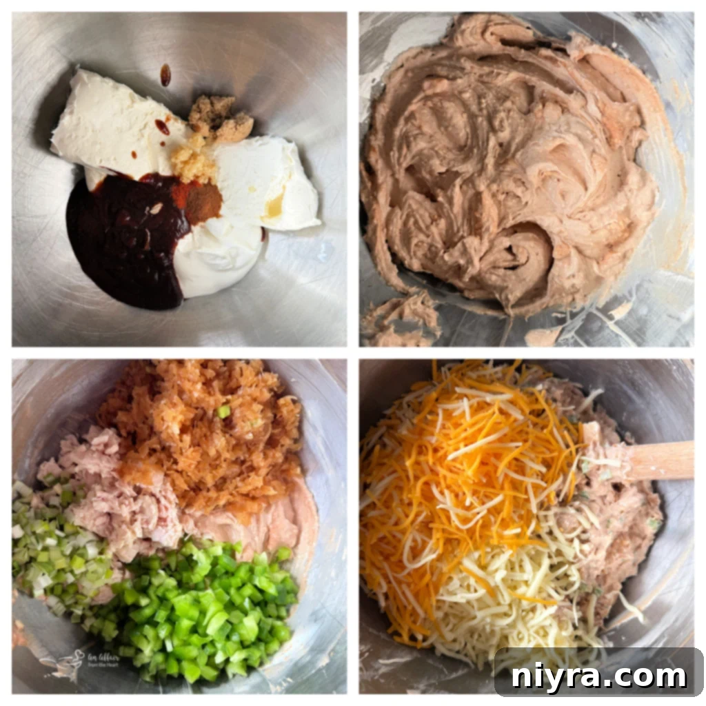 Ingredients for BBQ Chicken & Kraut Dip