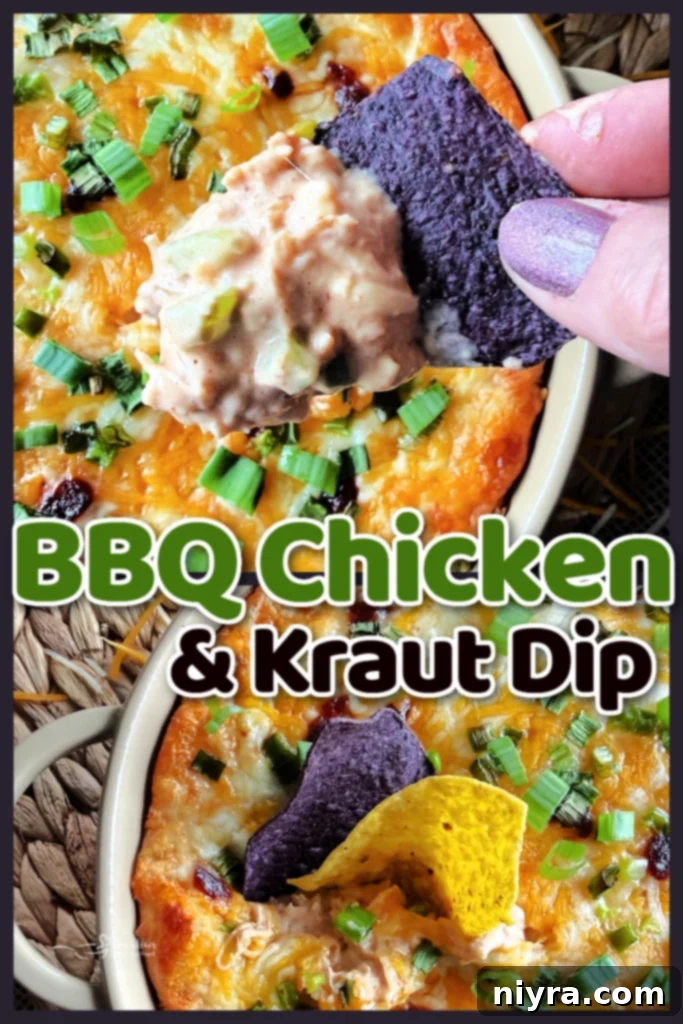 Leftover BBQ Chicken & Kraut Dip
